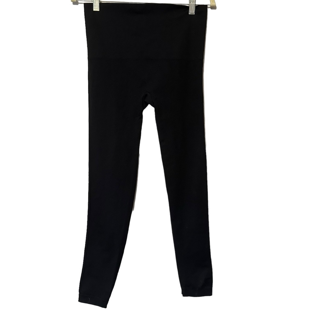 Spanx Black High Waisted Shaping Leggings XL Sculpt Compression Leggings Travel